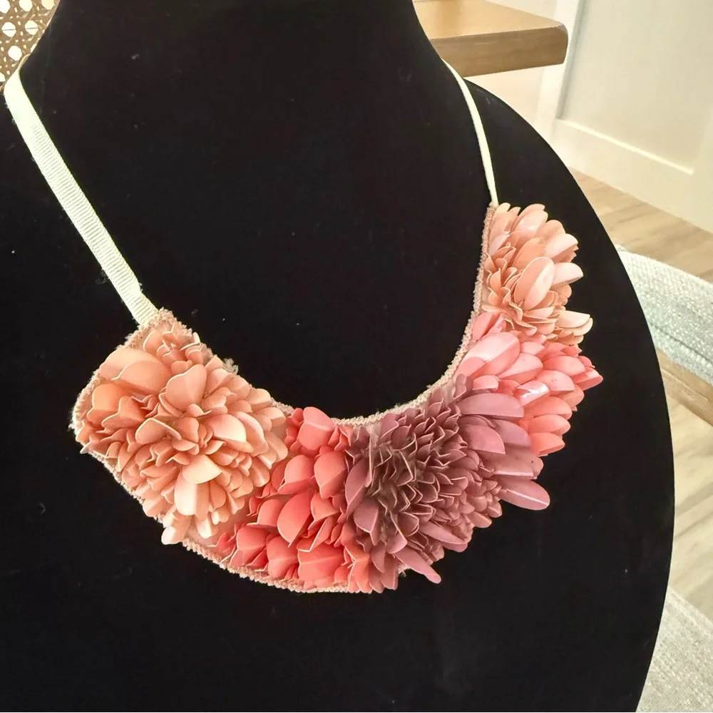 Floral Pink and Purple Necklace